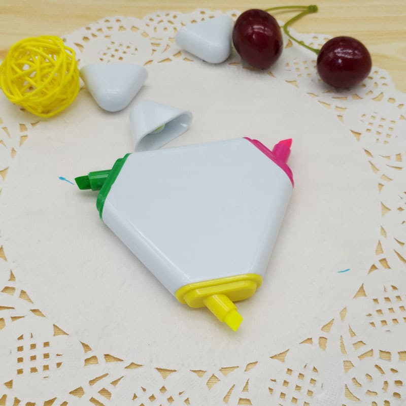 3-color Triangular Shaped Highlighter Pen