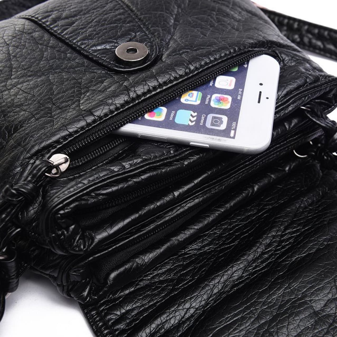 PU Leather Ladies Shoulder Cross-body Bag thumbnail 5