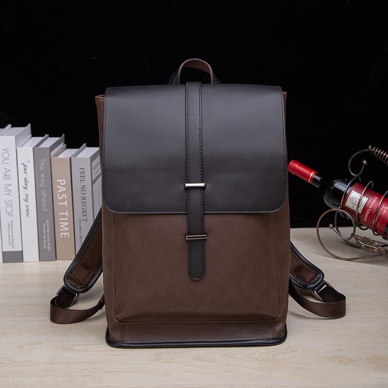 PU Leather Business Bag Backpack For Man