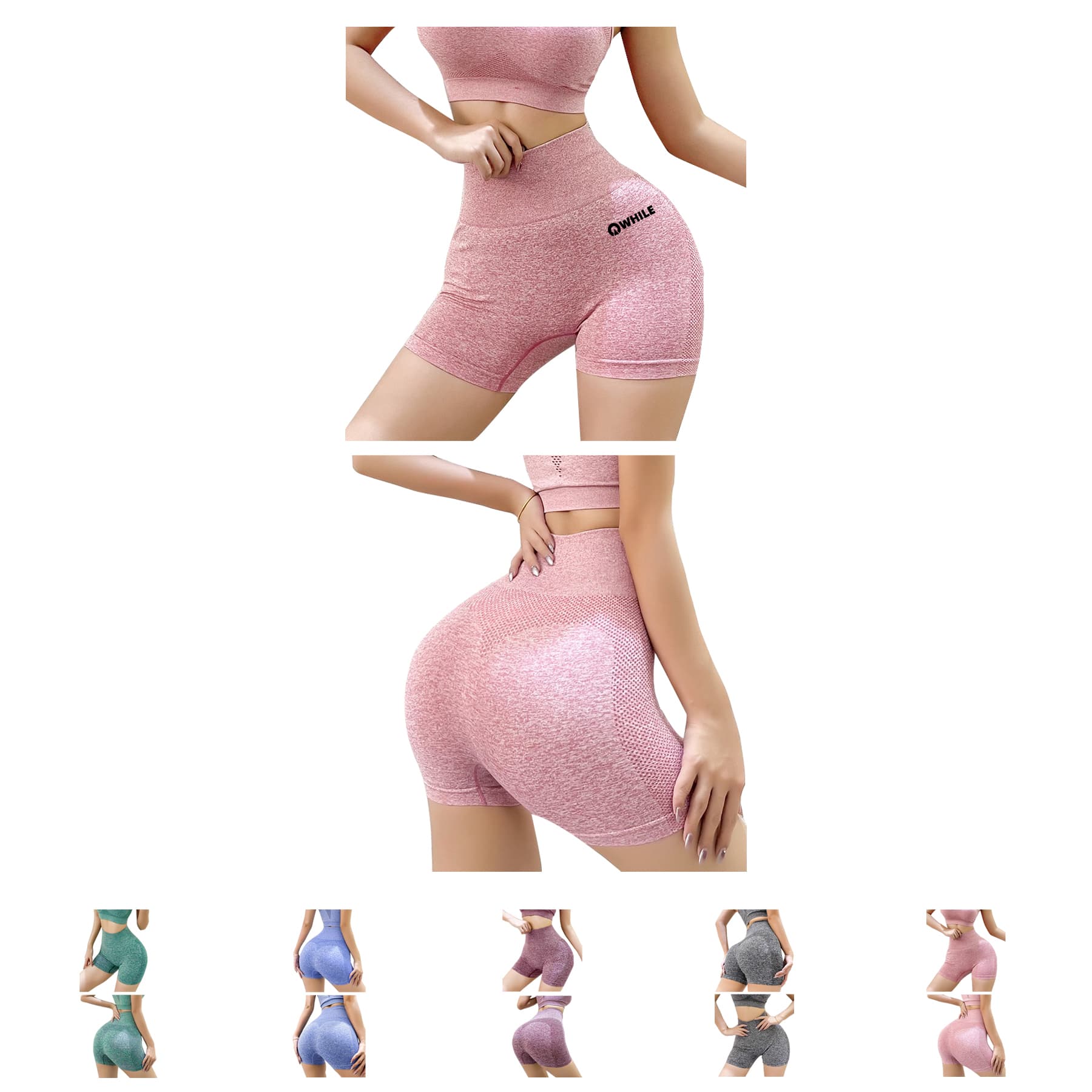 High Waisted Seamless Workout Shorts