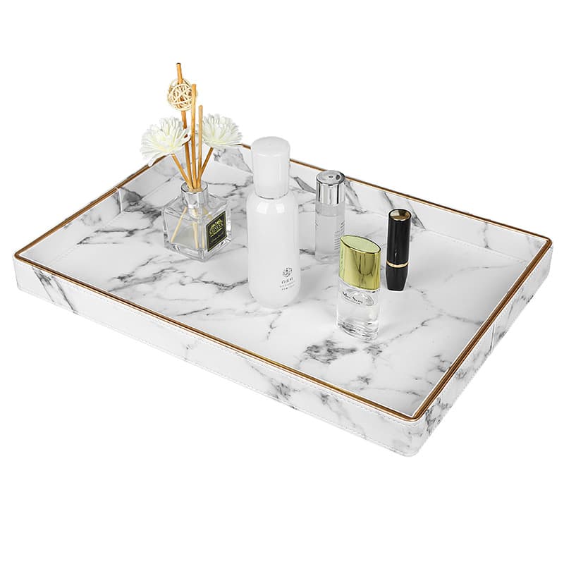 Marbled Pattern PU Gilt Tray thumbnail 4