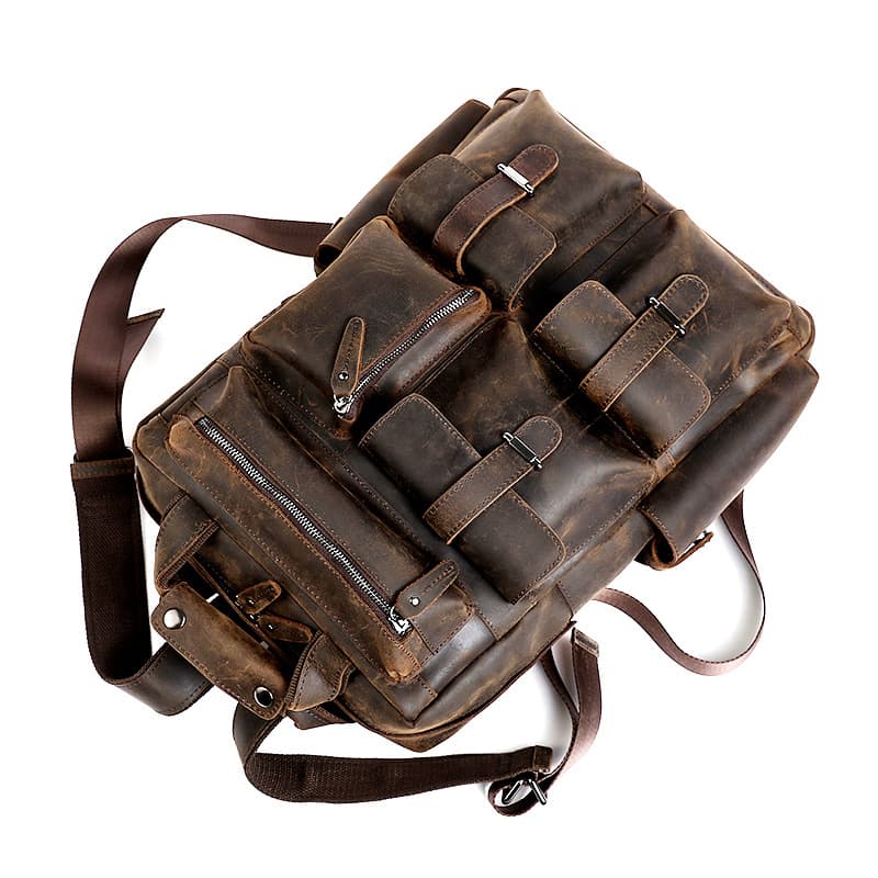 Retro Leather Travel Backpack thumbnail 8