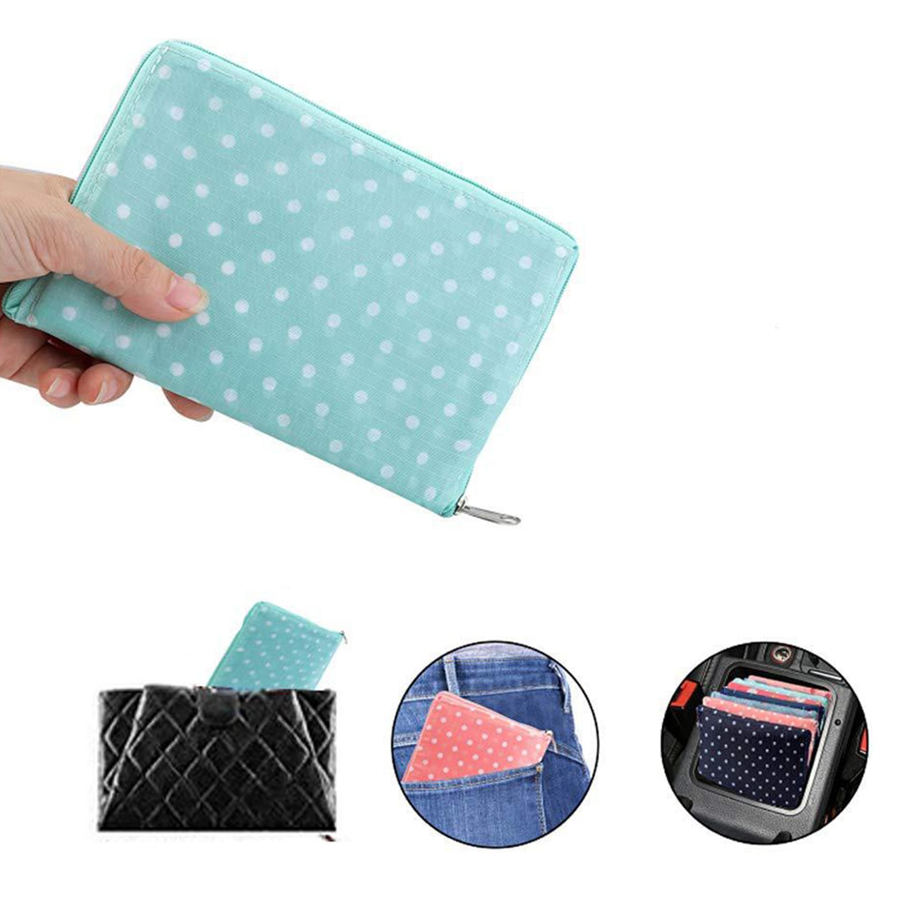 Custom Zip-Up Folding Tote Bags