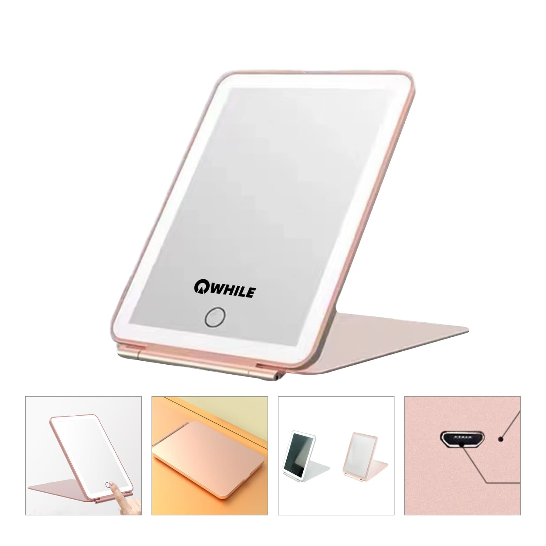 Portable Compact LED Cosmetic Mirror for Women Traveling