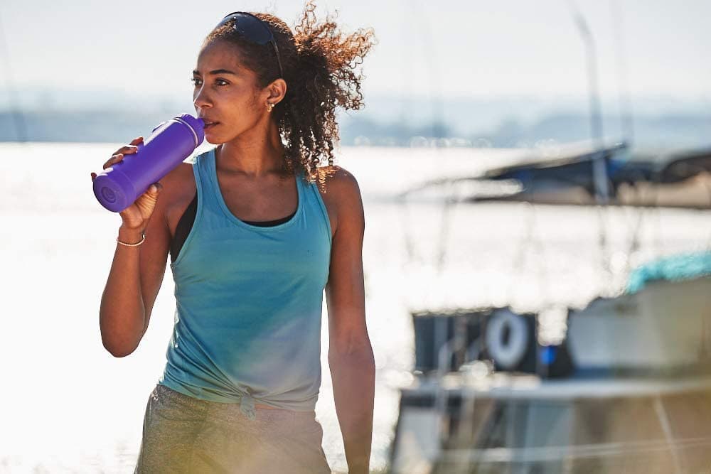 22 oz Insulated Stainless Steel Water Bottle with Spout Lid thumbnail 3