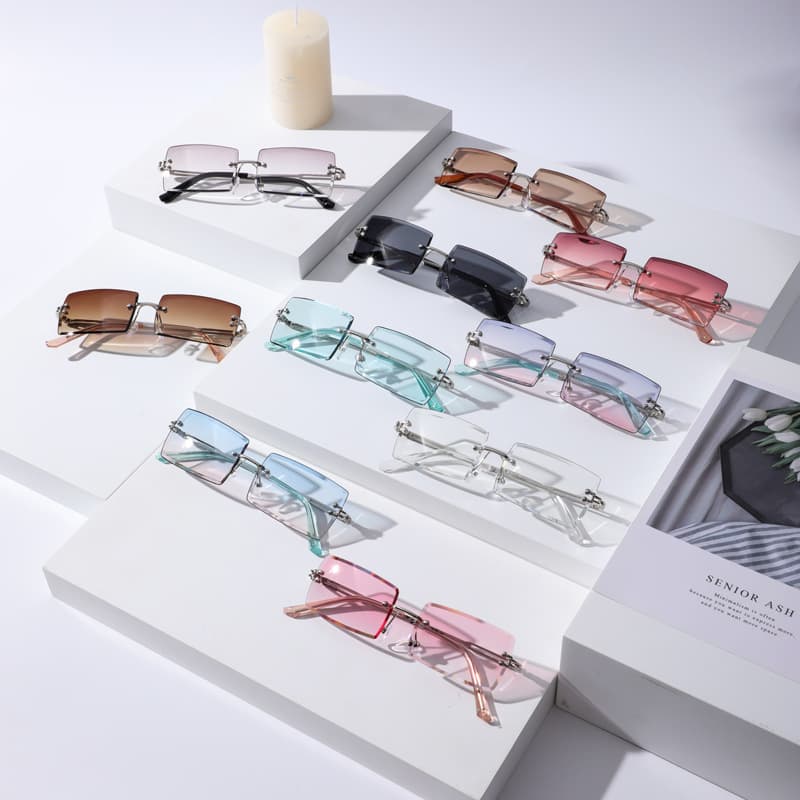 Fashion Frameless Square Glasses thumbnail 3