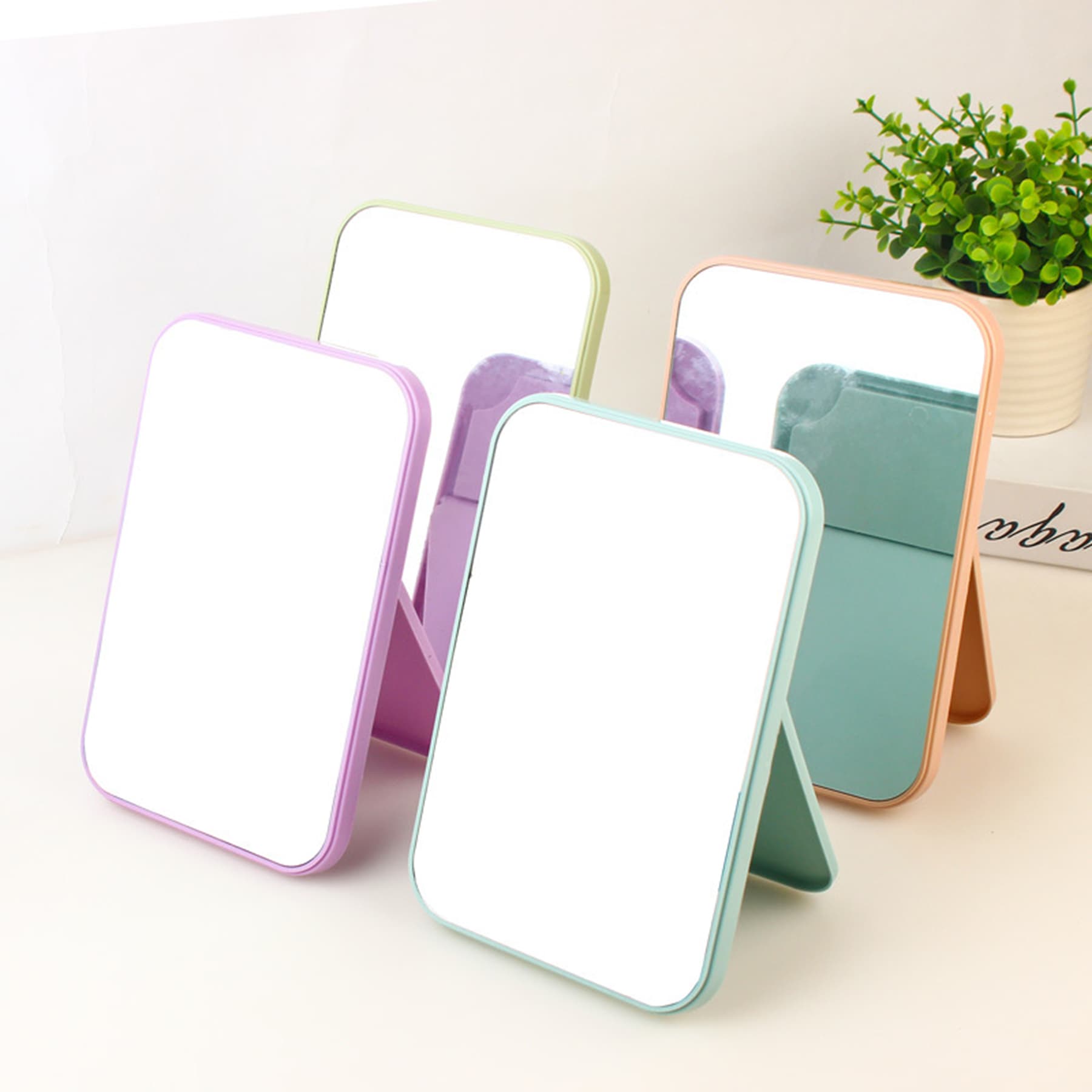 Foldable Square Tabletop Makeup Mirror thumbnail 5