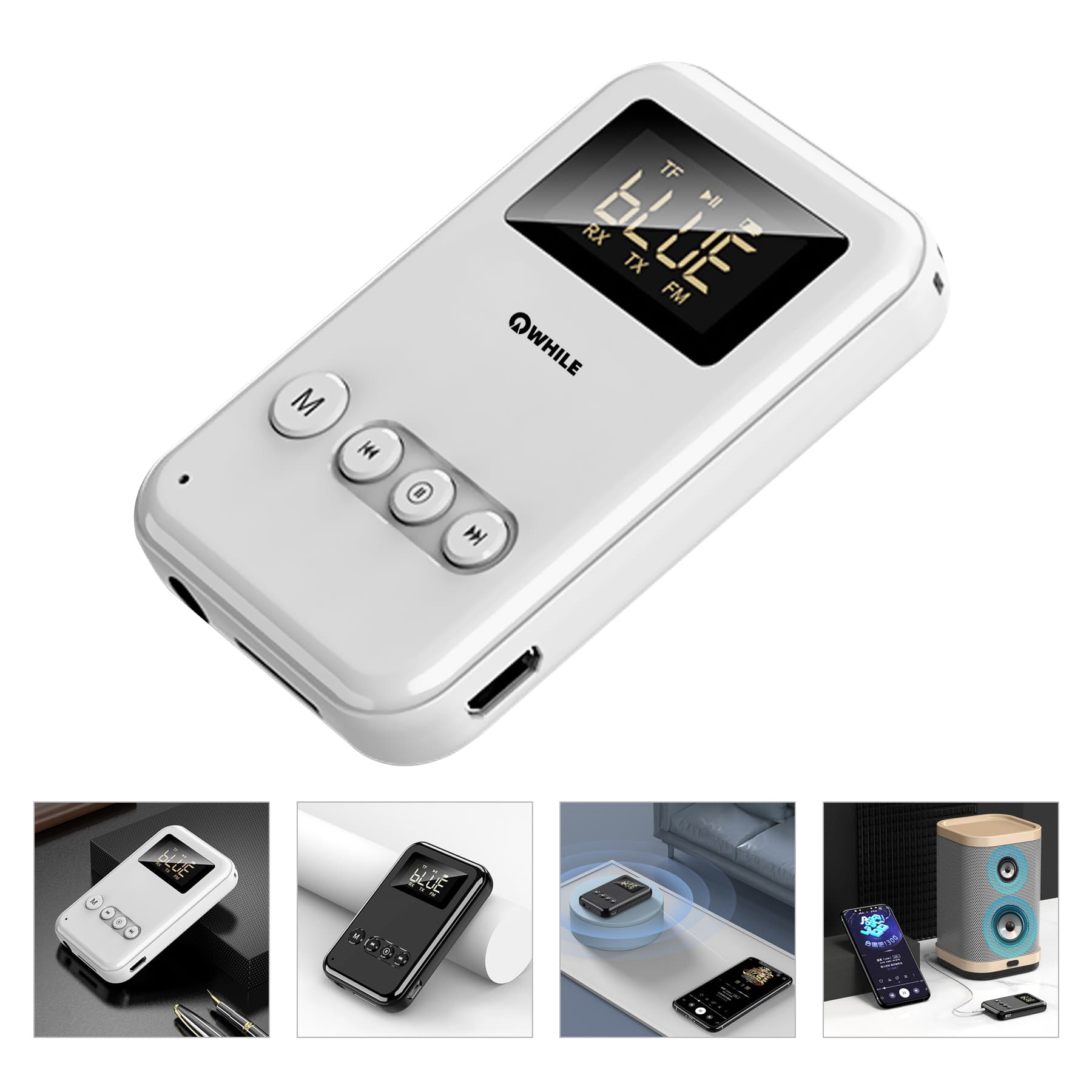 LCD Screen Bluetooth Transmitter Receiver