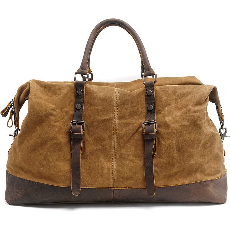 Canvas Waxed Vintage Wear resistant Storage Duffel Bag thumbnail 2