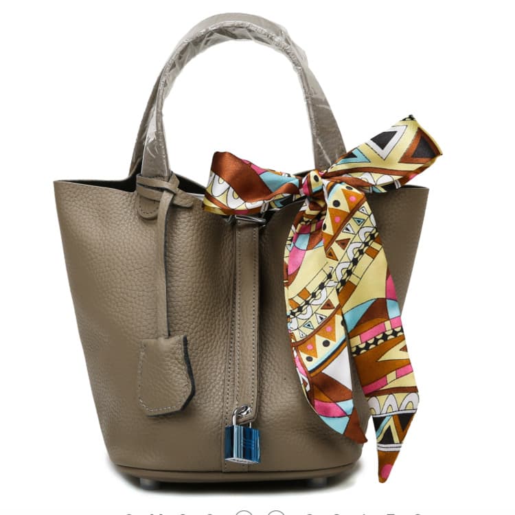 Genuine Leather bucket cross-body bag thumbnail 3