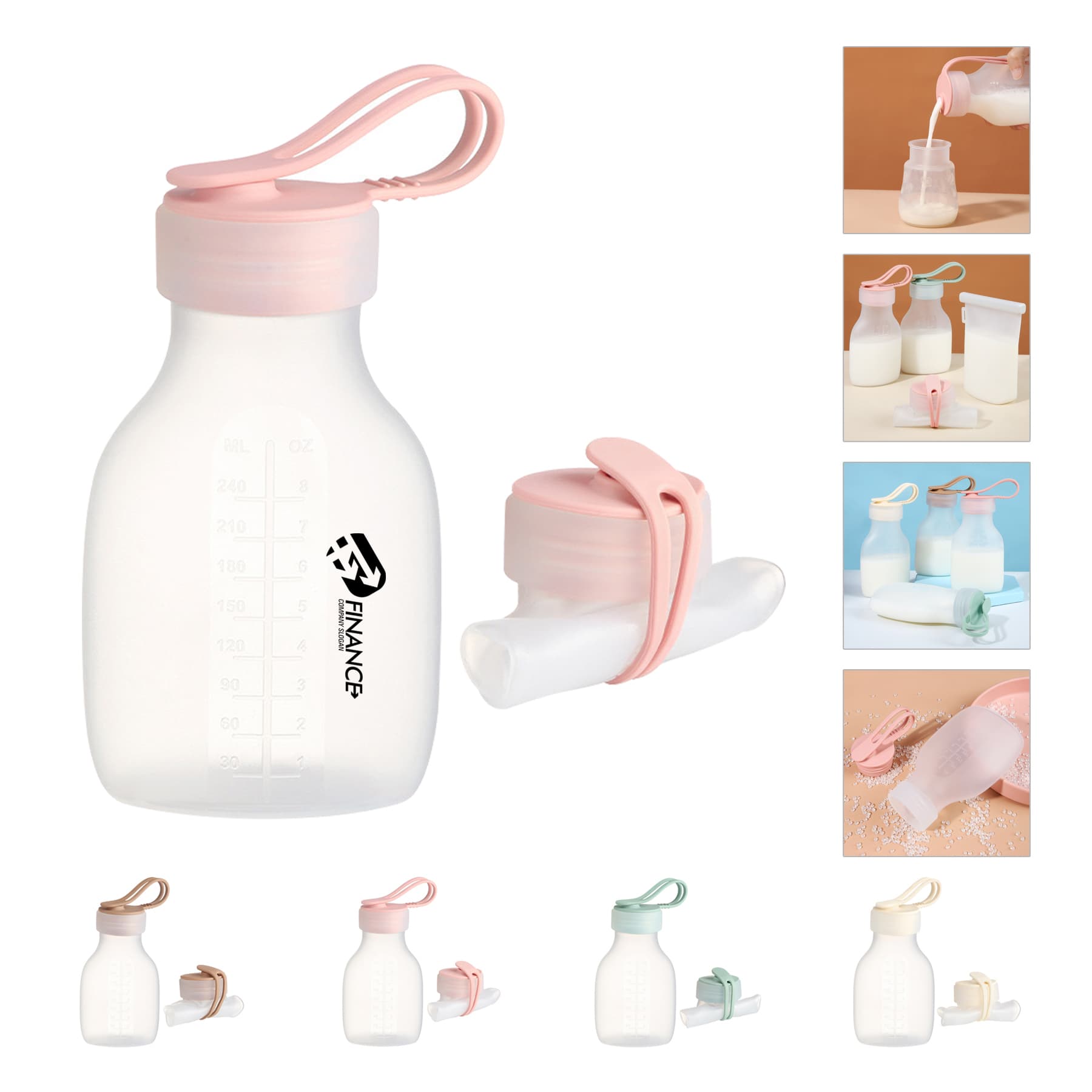 Silicone Foldable Milk Storage Bottle
