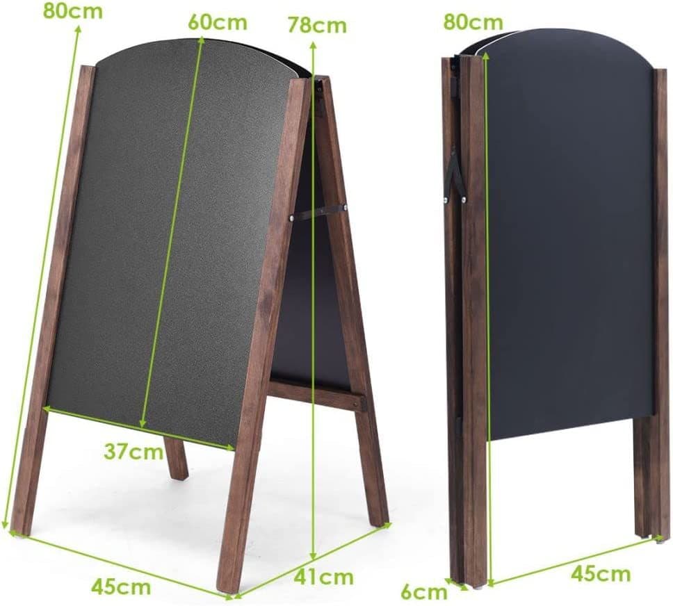 Wood Double-Sided Standing A-Frame Sidewalk Chalkboard Sign thumbnail 4