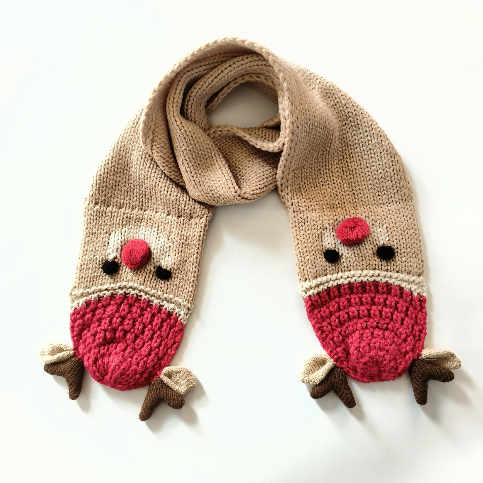 Kids Toddler Knit Elk Antlers Hat Scarf Set for Christmas thumbnail 7