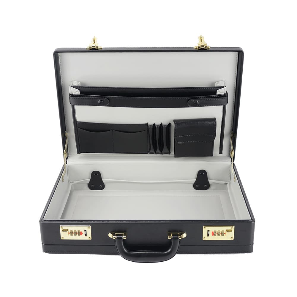 Mens Attache Briefcase Dual Combination Locks