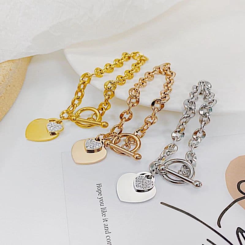 Oval Chain Link Stainless Steel Bracelet thumbnail 4