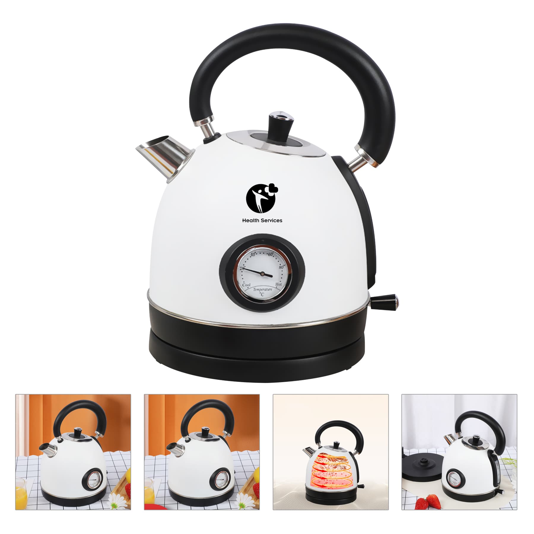 1.8L Electric Water Kettle With Temperature Gauge