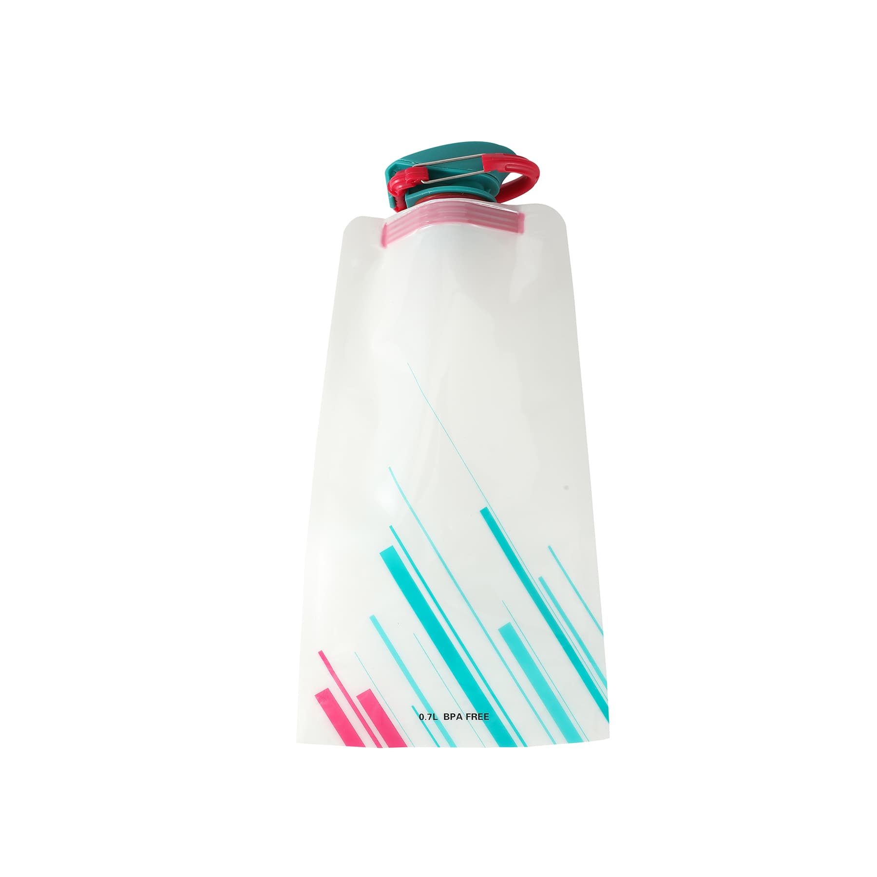 Flip Top Foldable Water Bottle With Carabiner thumbnail 3