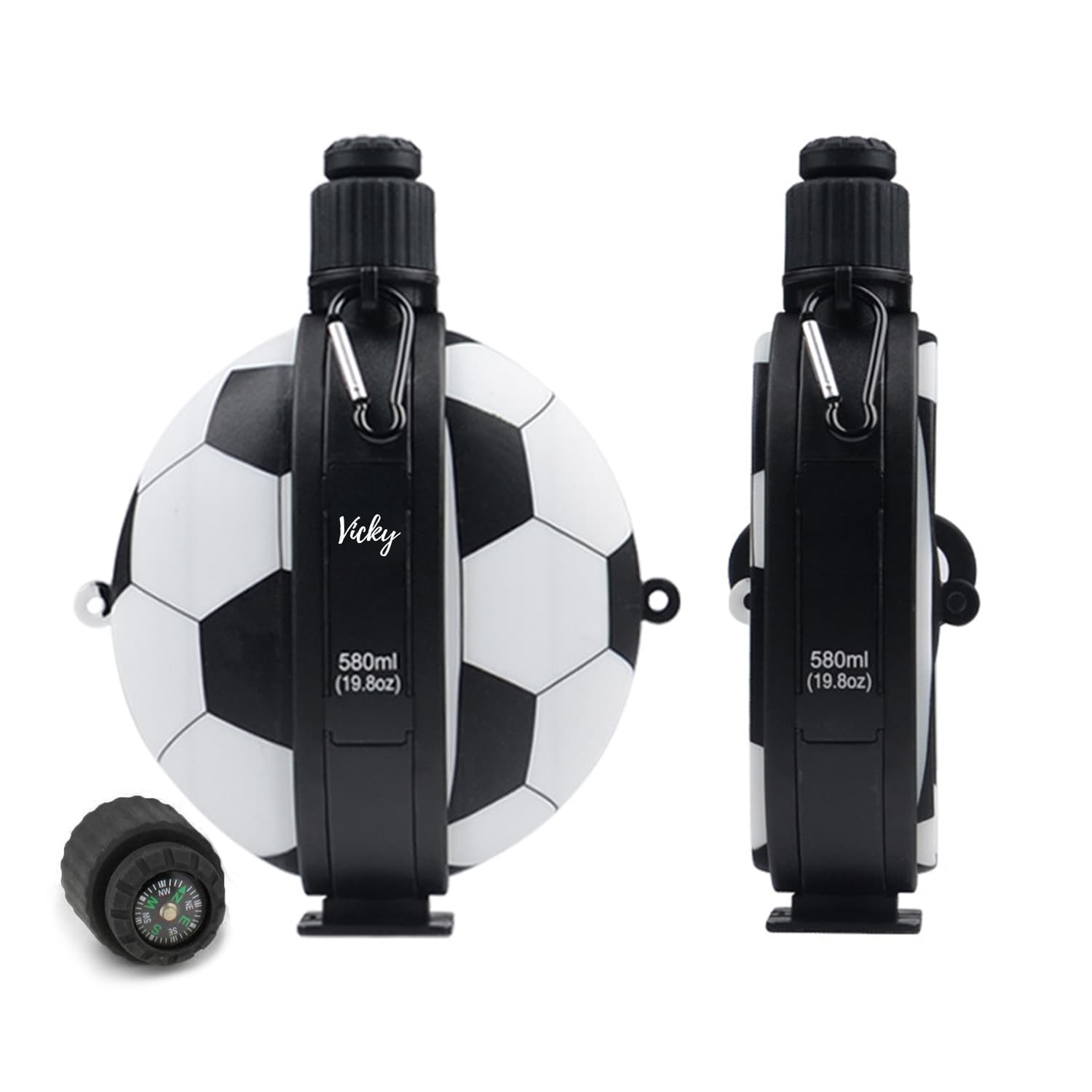 Creative Silicone Foldable Football Pattern Water Bottle thumbnail 5