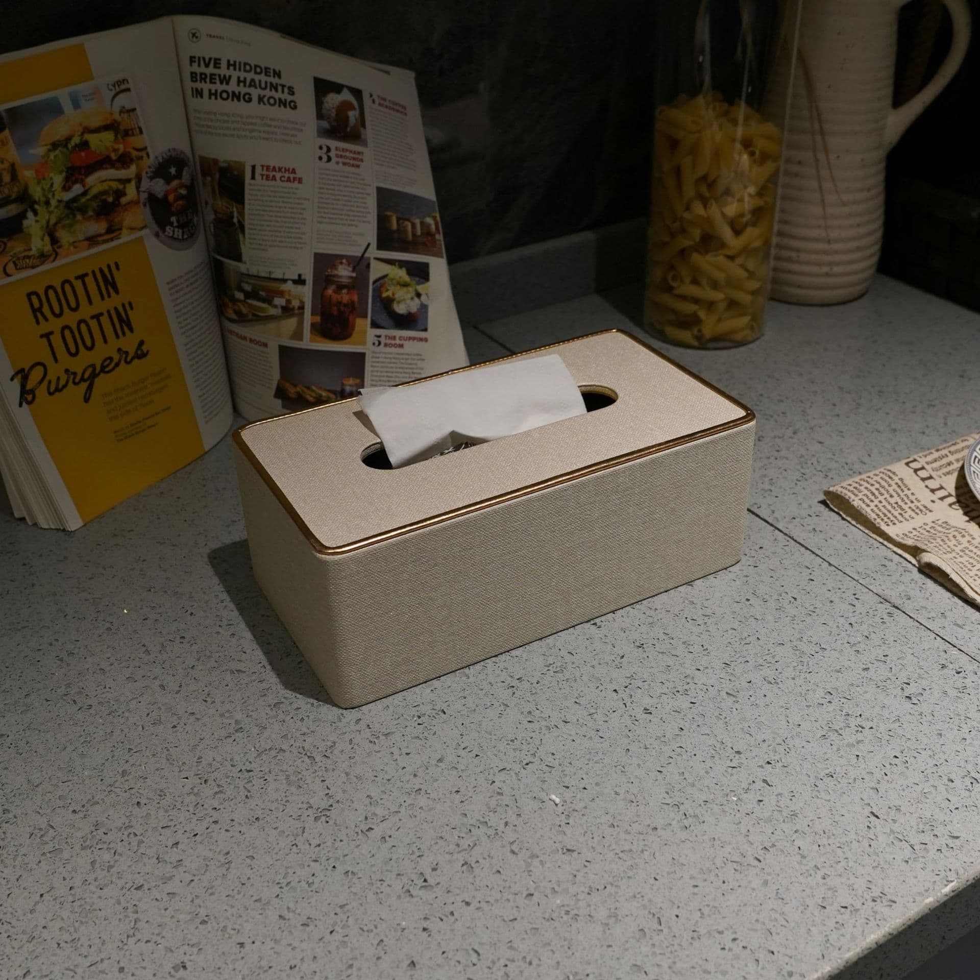 Modern PU Leather Tissue Box Napkin Organizer thumbnail 2