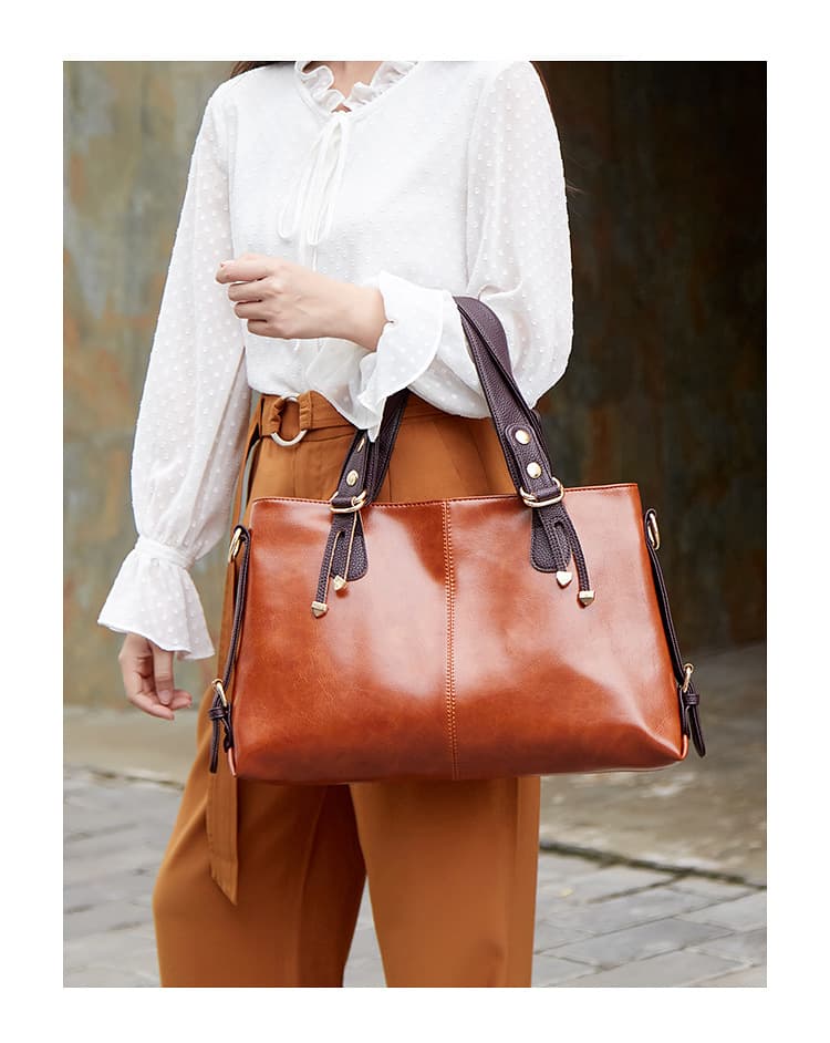 PU Large Capacity Tote Crossbody Bag thumbnail 2