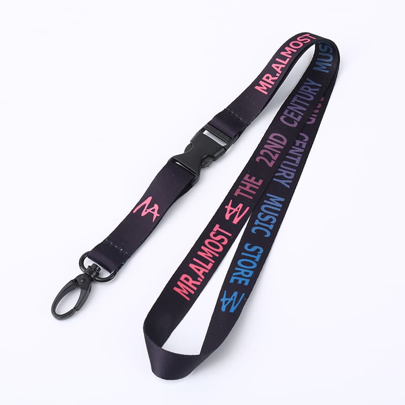Dye Sublimated Safety Breakaway Lanyard w/Black Metal Hook thumbnail 4