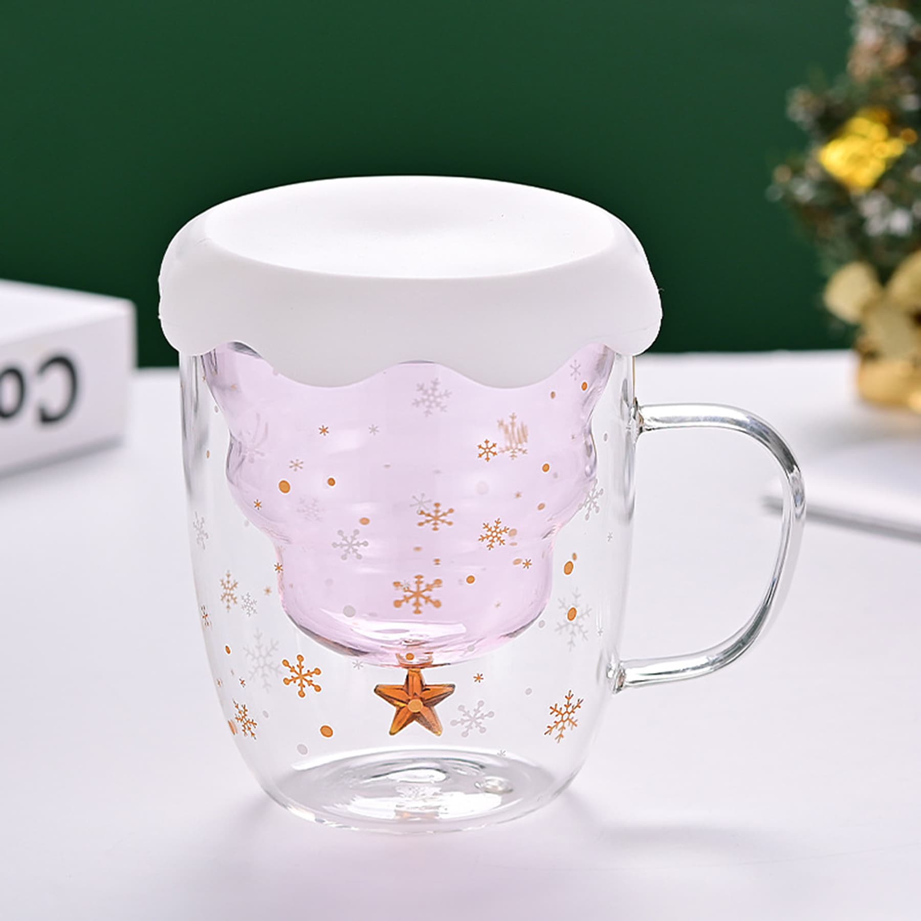 10 Oz Double Wall Christmas Glasses Coffee Mug thumbnail 7