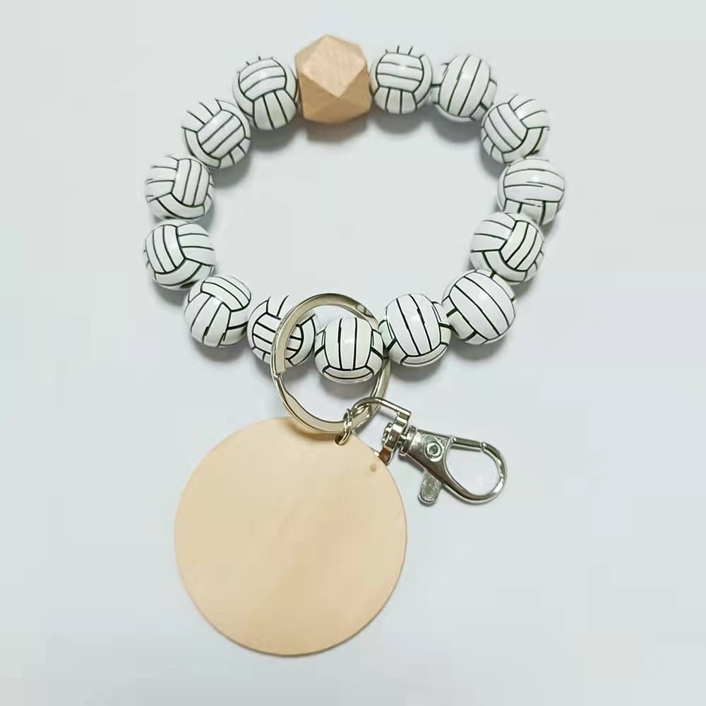 Wooden Ball Bracelet Keychain thumbnail 5