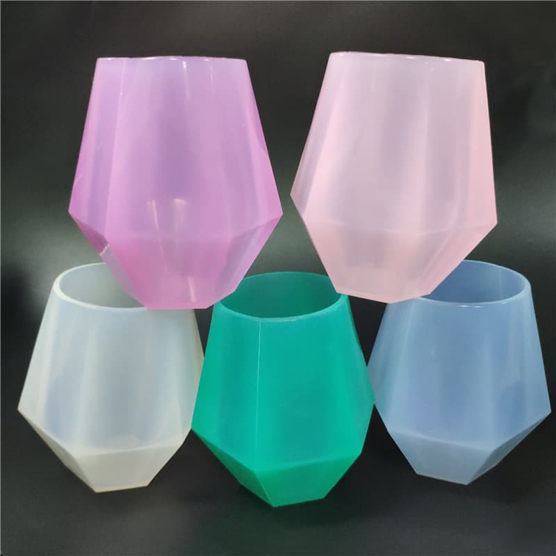10oz Diamond Silicone Wine Glass