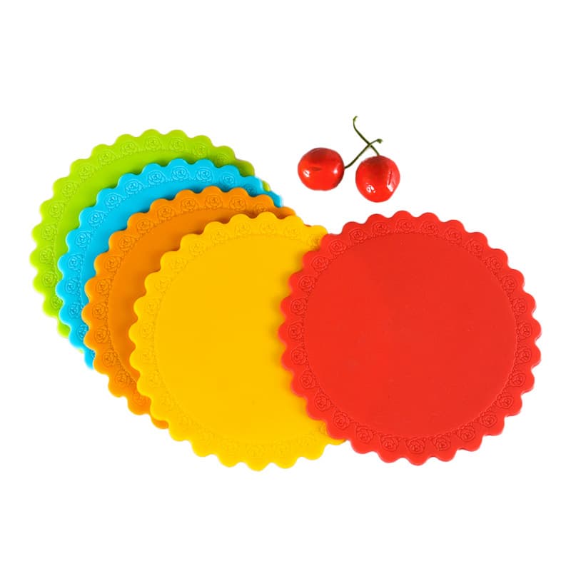 Non Slip Coasters Rose Edge Cup Pad Silicone Coaster thumbnail 4