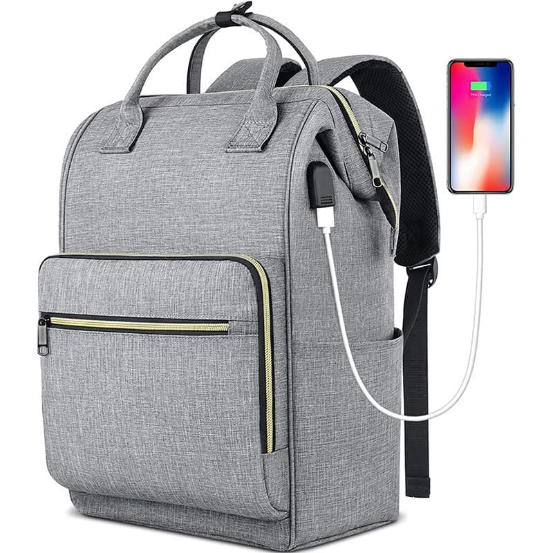 Laptop Backpack with USB Charging Port Carry on Bag for Work thumbnail 3