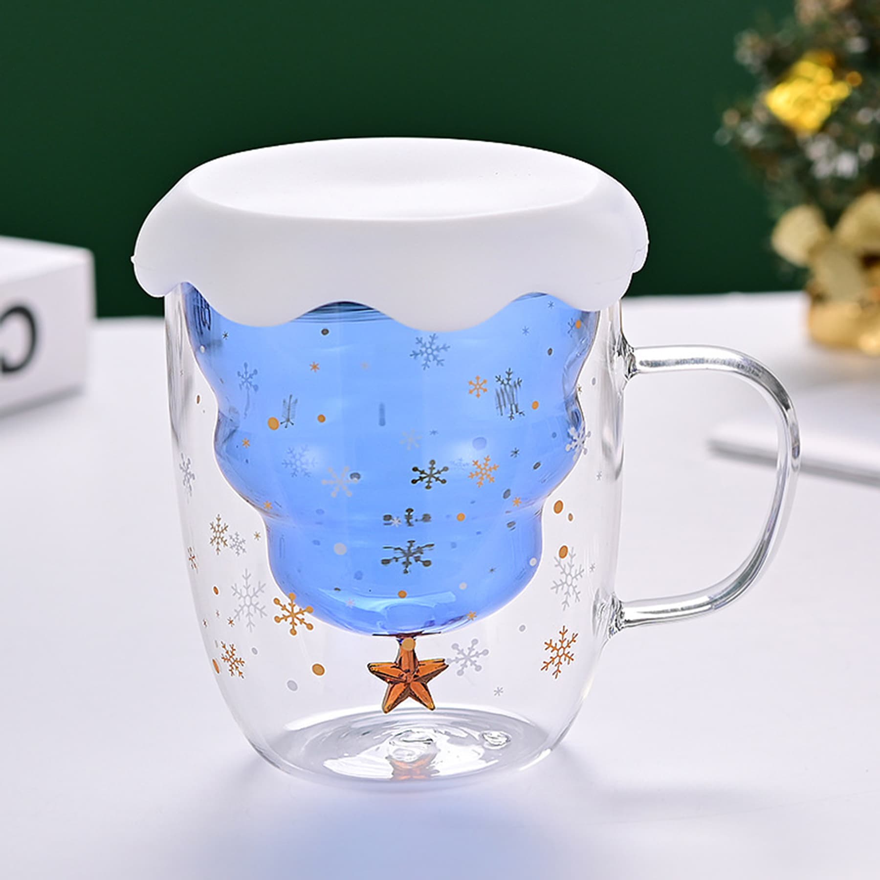 10 Oz Double Wall Christmas Glasses Coffee Mug thumbnail 13