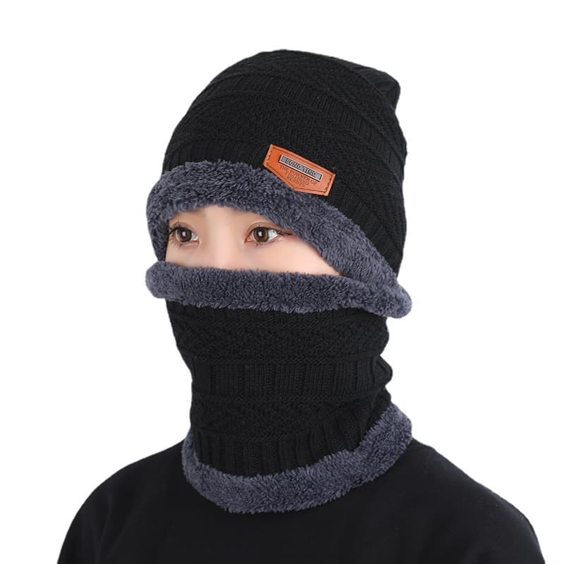 Unisex Beanie Hat Scarf Set For Winter