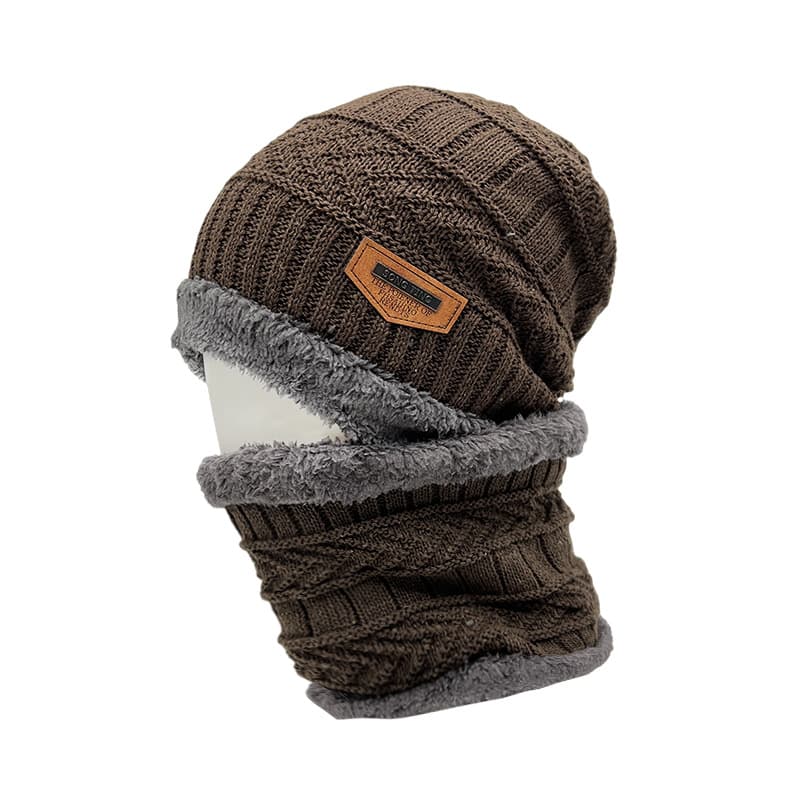 Unisex Beanie Hat Scarf Set For Winter thumbnail 3