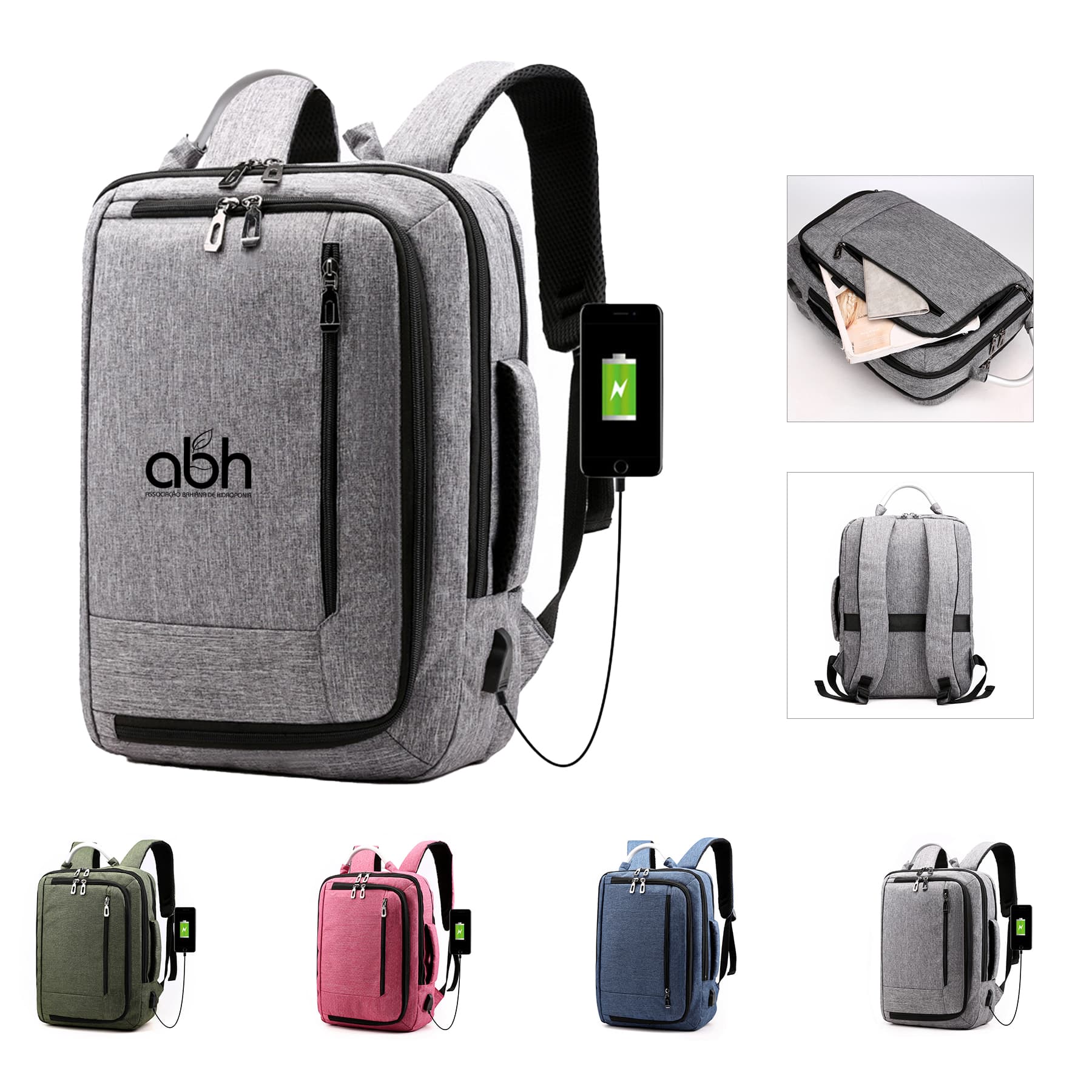 Laptop Backpack with USB Charging Port/ Large Capacity 17''