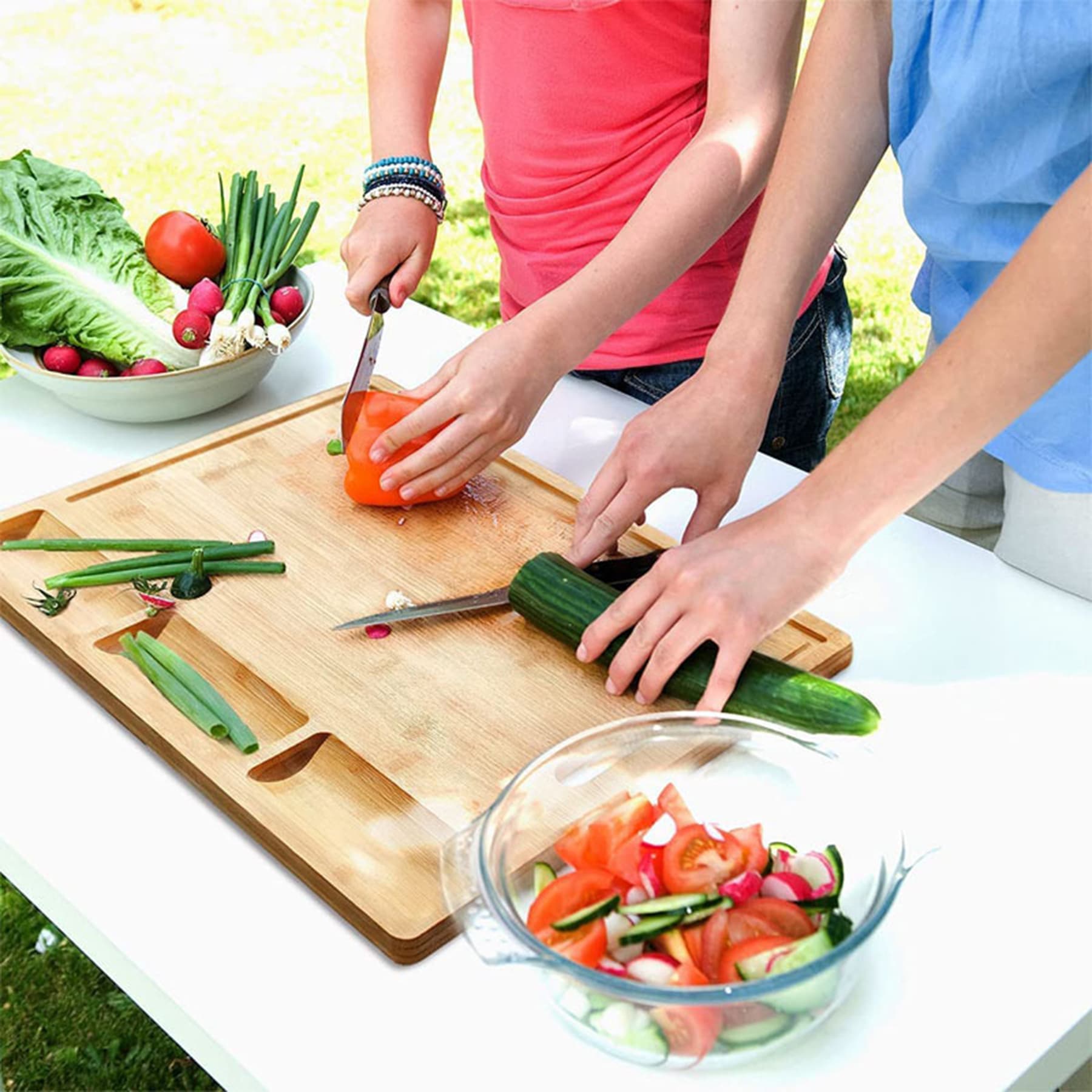 Bamboo Cutting Board For Kitchen thumbnail 5