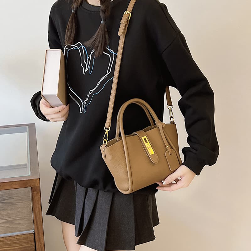 Genuine Leather Stylish cross-body bucket bag thumbnail 9