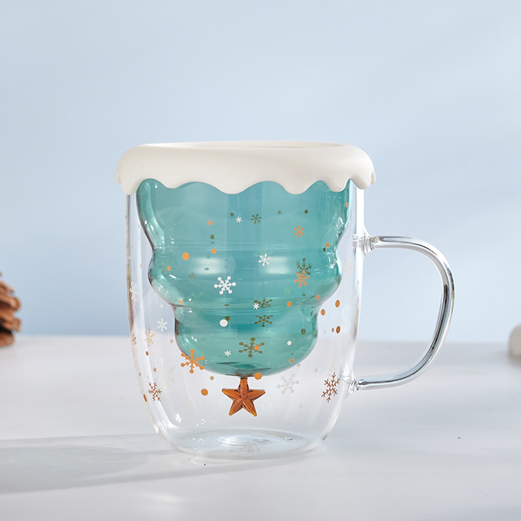 10 Oz Double Wall Christmas Glasses Coffee Mug thumbnail 4