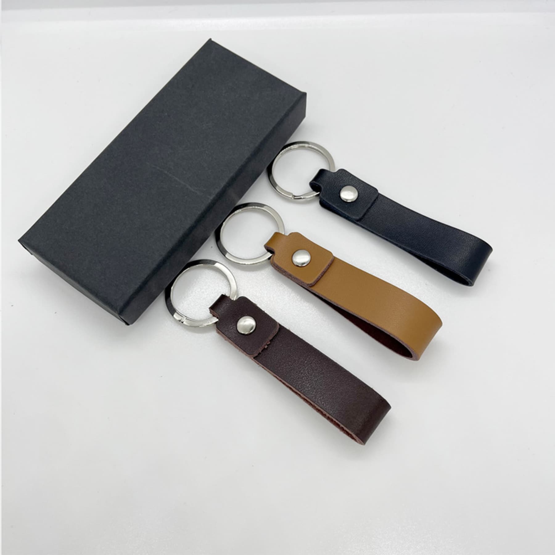 Leather Key Chain Holder Zipper Straps thumbnail 4