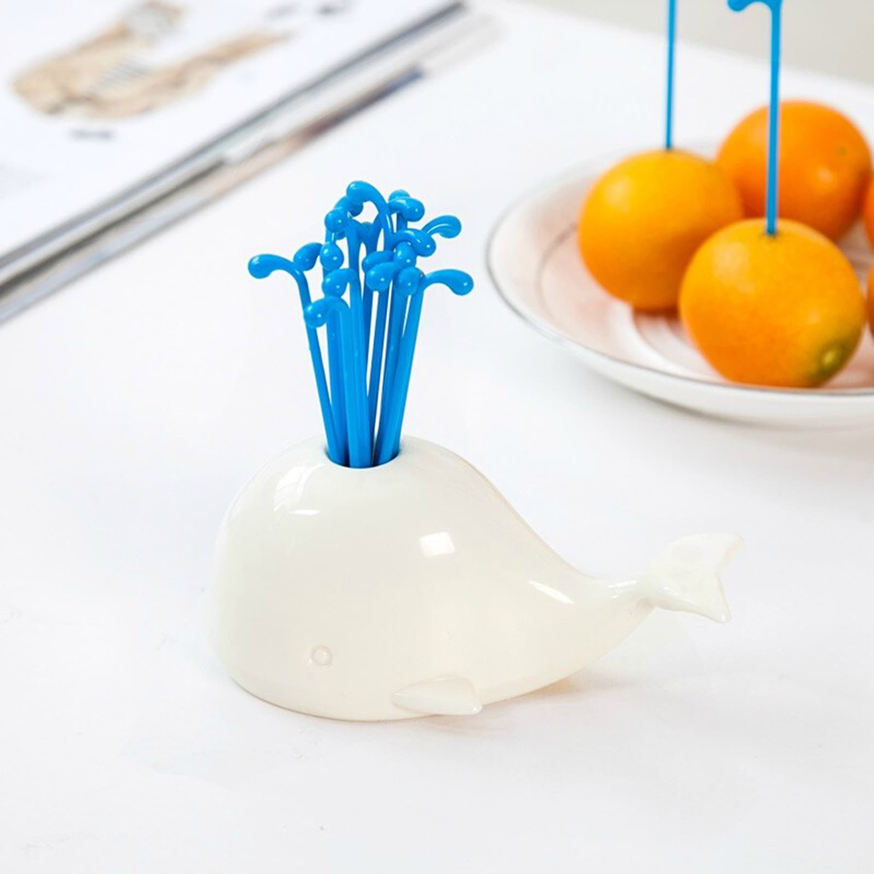 Creative Cute Whale With Party Fruit Fork Set thumbnail 3