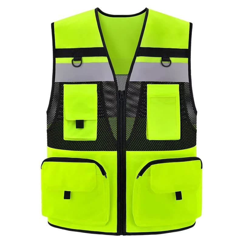 Standards Pockets and Mesh Lining Reflective Vest for Traffi