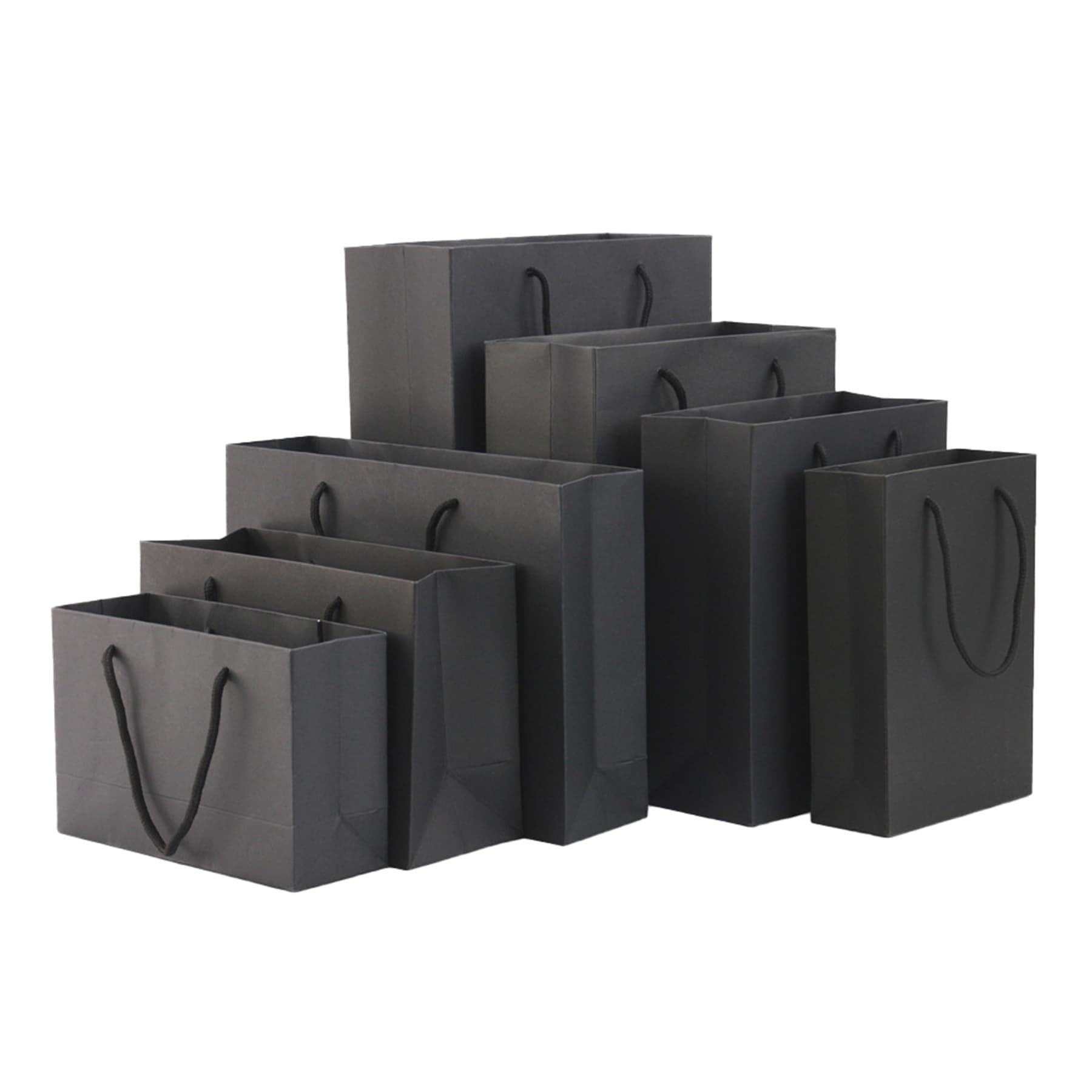 Premium Black Matte Paper Shopping bag thumbnail 8