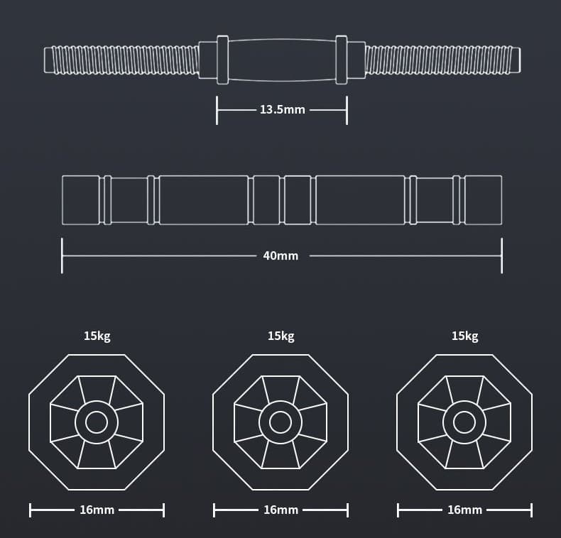 Dumbell Set Exercise & Fitness Dumbbells Gym Set Bar Bell thumbnail 2