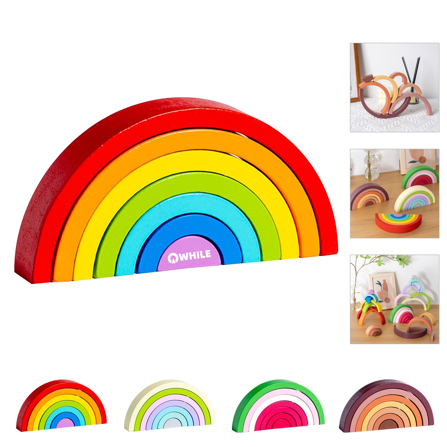 Wooden Rainbow Stacker