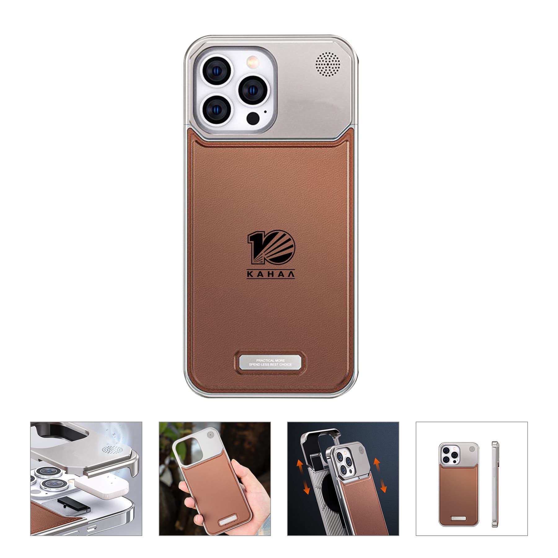 Magsafe Vegan Leather Case With Titanium Frame