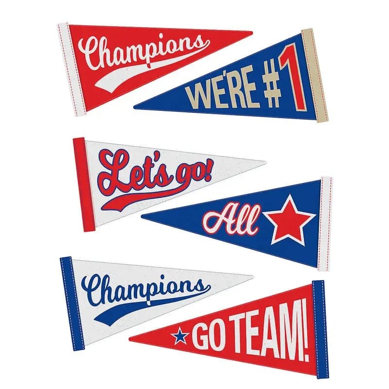 12" x 30" Mini Felt Pennant w/ Sewn Strip thumbnail 6