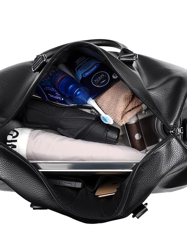 Genuine Leather Sport Gym Duffle Travel Bag
