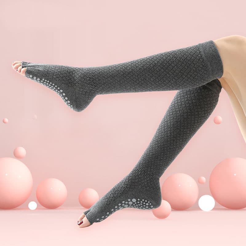 Long Non Slip Socks for Yoga Pilates Pure Barre And Ballet thumbnail 3