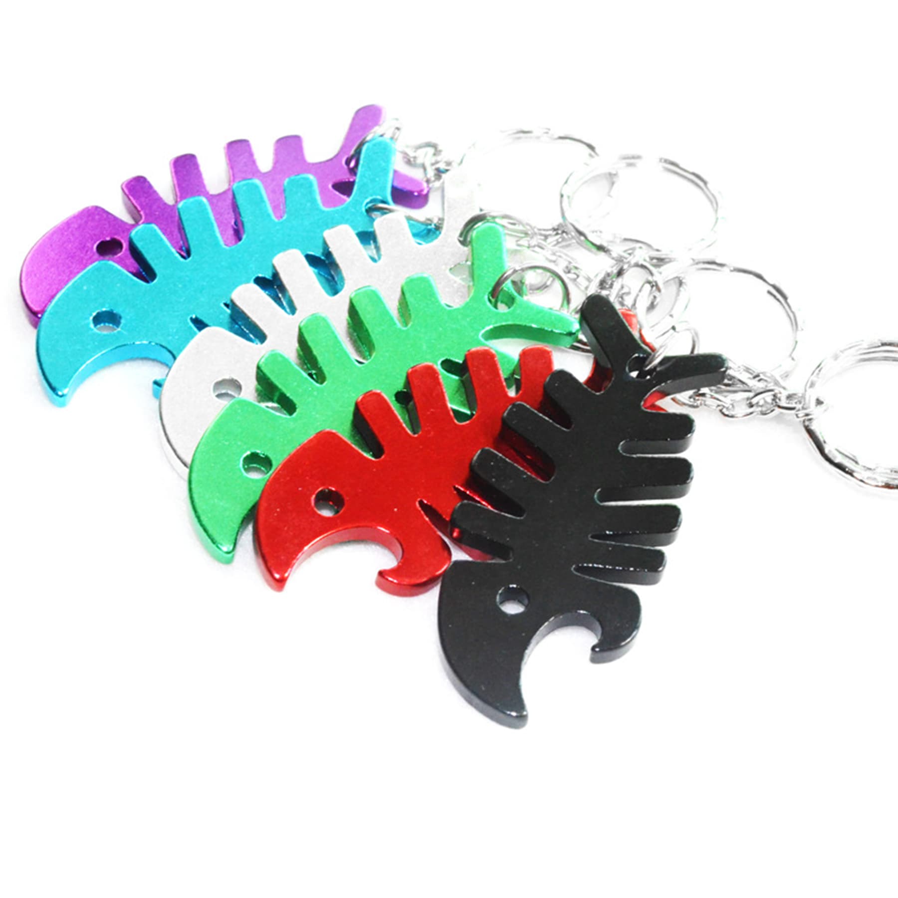 Fish Bone Shape Bottle Opener Keyring thumbnail 7