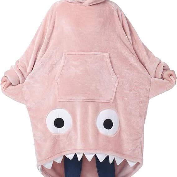 Oversized Microfiber & Sherpa Wearable Blanket thumbnail 4