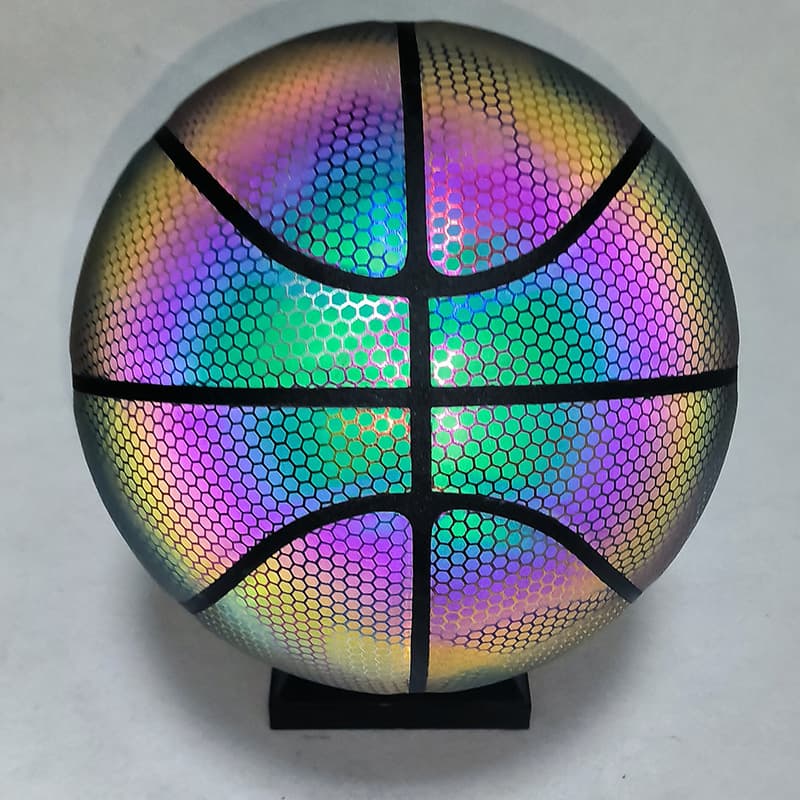 Reflective Glowing Holographic Luminous Basketball thumbnail 2